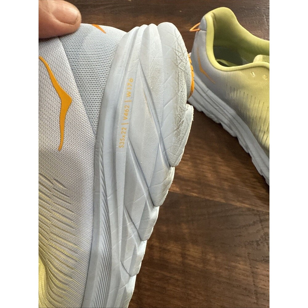 Hoka Rincon 3 Shoes Womens Size 10B Blue Yellow Running Lightweight Mesh 1119396 - Picture 8 of 14